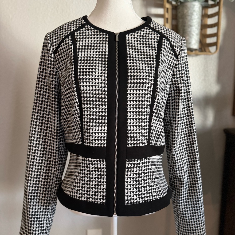 Calvin Klein Hounds Tooth Womens Blazer